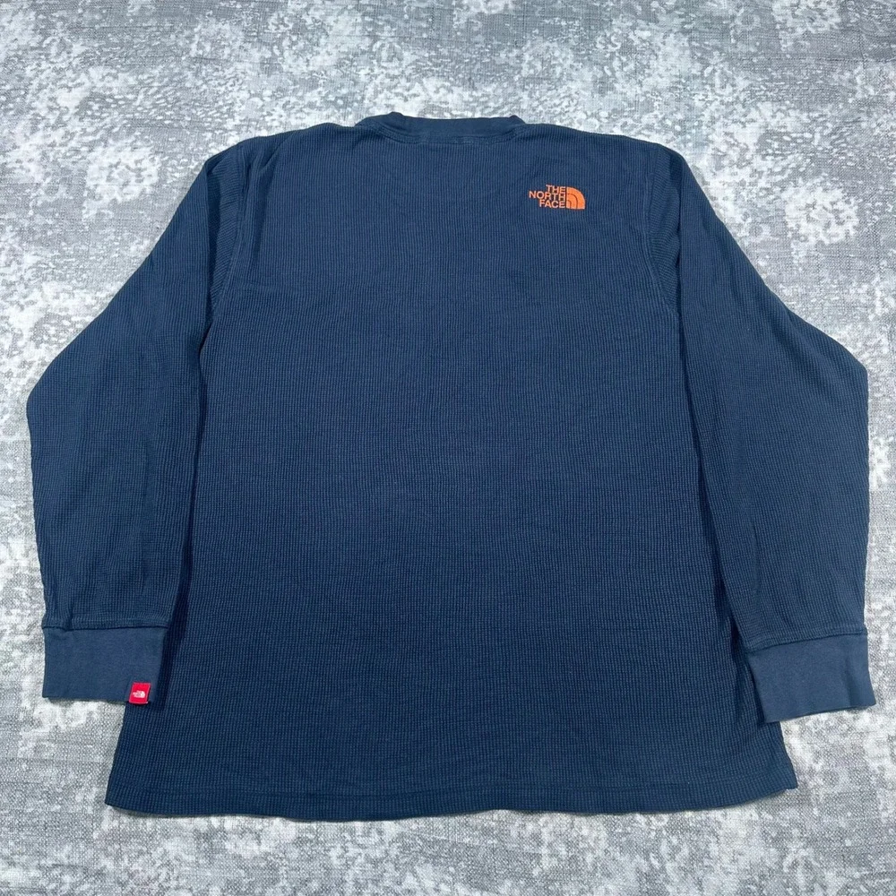Vintage 90sThe North Face Thermal Shirt Men XL Navy Trans-Antarctica 1990 Waffle